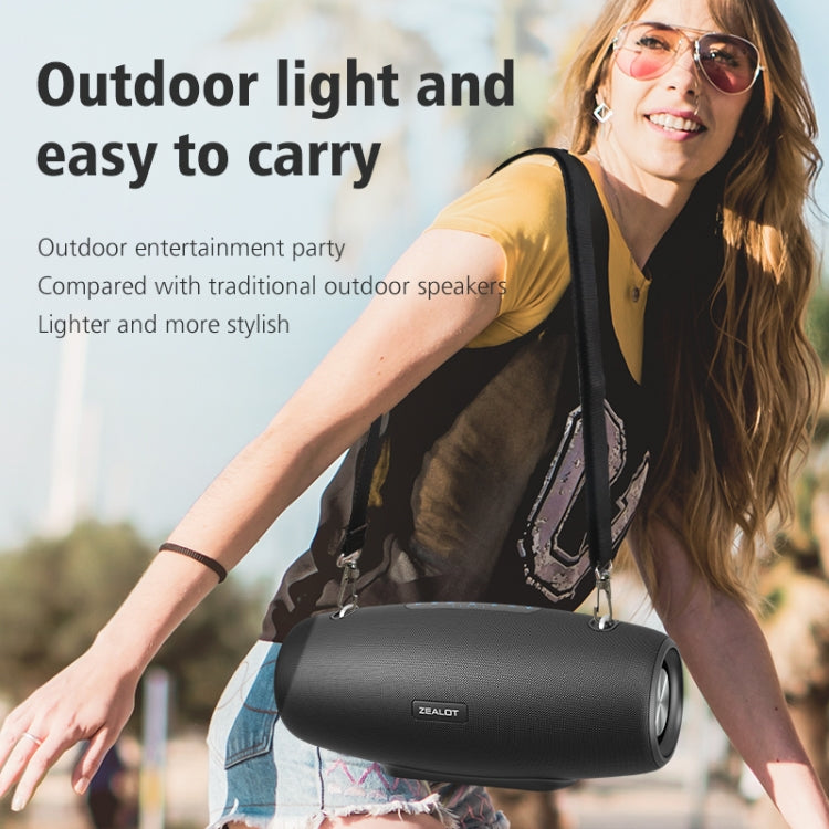 Zealot S67 60W High Power Portable Wireless Bluetooth Speaker(Black) - Desktop Speaker by ZEALOT | Online Shopping UK | buy2fix