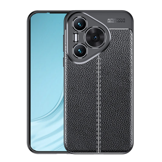 For Huawei Pura 70 Litchi Texture TPU Shockproof Phone Case(Black) - Huawei Cases by buy2fix | Online Shopping UK | buy2fix