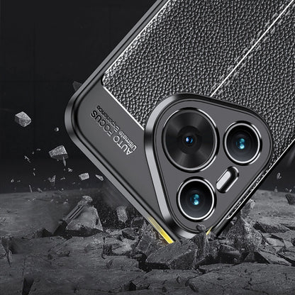 For Huawei Pura 70 Litchi Texture TPU Shockproof Phone Case(Black) - Huawei Cases by buy2fix | Online Shopping UK | buy2fix