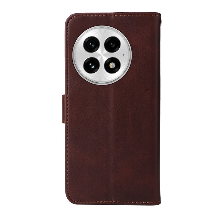 For OnePlus 13 Classic Calf Texture Flip Leather Phone Case(Brown) - OnePlus Cases by buy2fix | Online Shopping UK | buy2fix