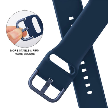 For Apple Watch Series 7 41mm Pin Buckle Silicone Watch Band(Abyss Blue) by buy2fix