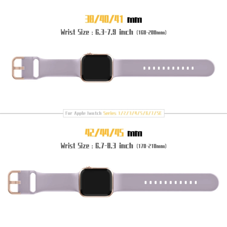For Apple Watch SE 44mm Pin Buckle Silicone Watch Band(Baby Purple) by buy2fix