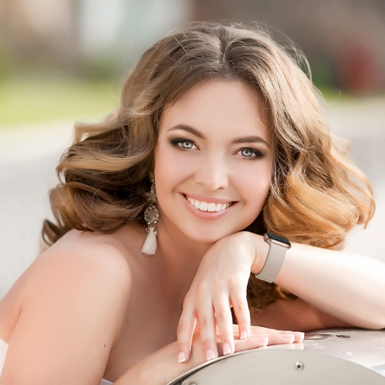 For Apple Watch Series 4 40mm Pin Buckle Silicone Watch Band(Milk Tea) by buy2fix