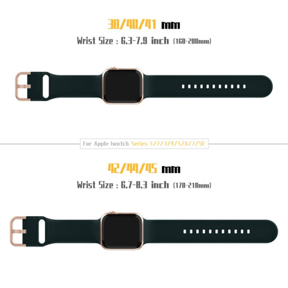 For Apple Watch Series 3 38mm Pin Buckle Silicone Watch Band(Dark Green) by buy2fix