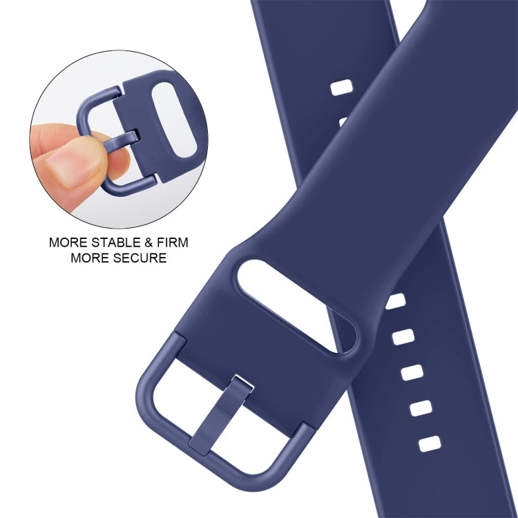 For Apple Watch Series 3 38mm Pin Buckle Silicone Watch Band(Violet Gray) by buy2fix