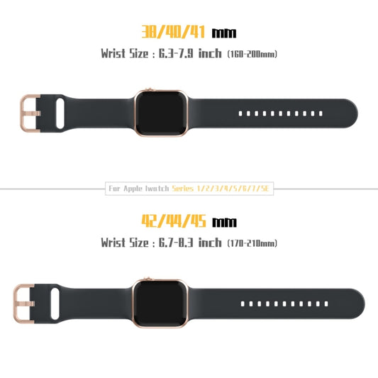 For Apple Watch Series 2 42mm Pin Buckle Silicone Watch Band(Dark Grey) by buy2fix