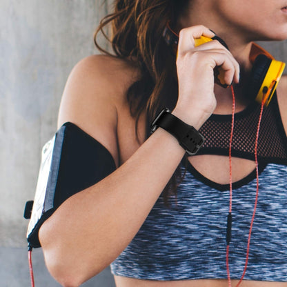 For Apple Watch Series 2 38mm Pin Buckle Silicone Watch Band(Black) by buy2fix