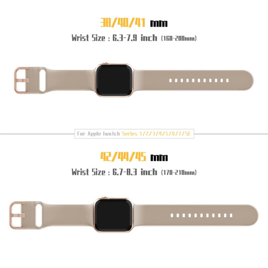 For Apple Watch Series 2 38mm Pin Buckle Silicone Watch Band(Milk Tea) by buy2fix