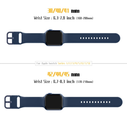 For Apple Watch Series 9 41mm Pin Buckle Silicone Watch Band(Abyss Blue) by buy2fix