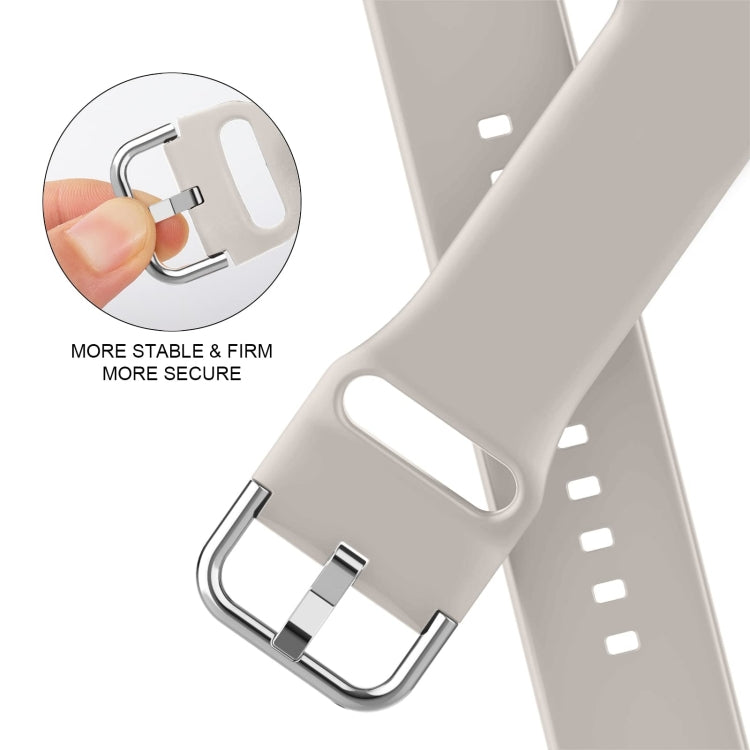 For Apple Watch Series 9 41mm Pin Buckle Silicone Watch Band(Starlight) by buy2fix