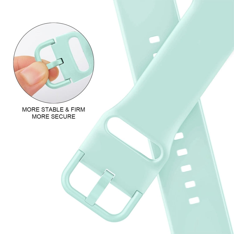 For Apple Watch SE 2023 40mm Pin Buckle Silicone Watch Band(Mint Green) by buy2fix