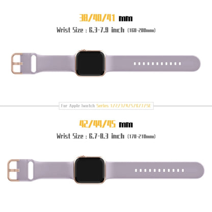 For Apple Watch SE 2023 40mm Pin Buckle Silicone Watch Band(Baby Purple) by buy2fix