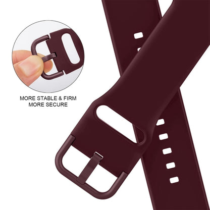 For Apple Watch Series 10 46mm Pin Buckle Silicone Watch Band(Wine Red) - Watch Bands by buy2fix | Online Shopping UK | buy2fix