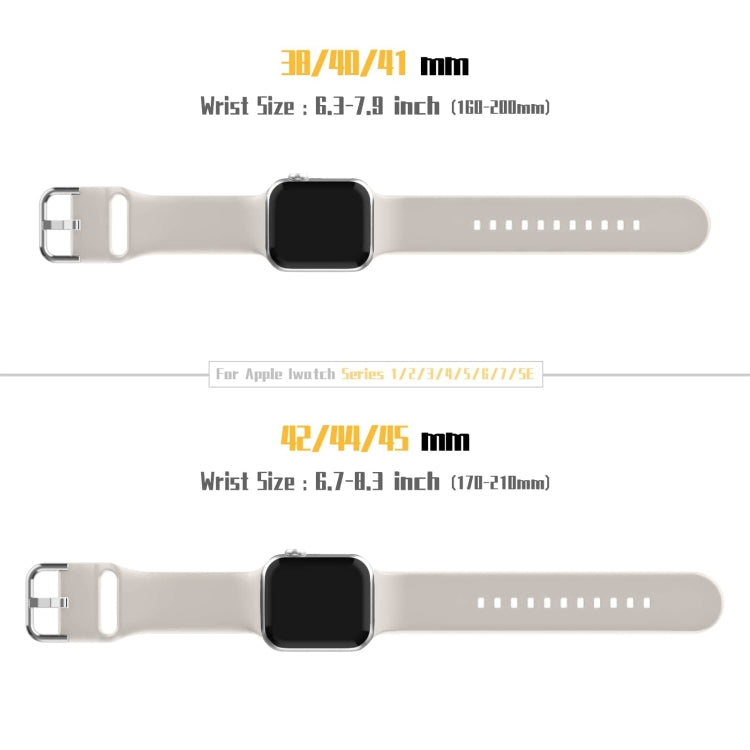 For Apple Watch Series 10 46mm Pin Buckle Silicone Watch Band(Starlight) - Watch Bands by buy2fix | Online Shopping UK | buy2fix
