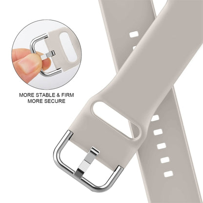 For Apple Watch Series 10 46mm Pin Buckle Silicone Watch Band(Starlight) - Watch Bands by buy2fix | Online Shopping UK | buy2fix