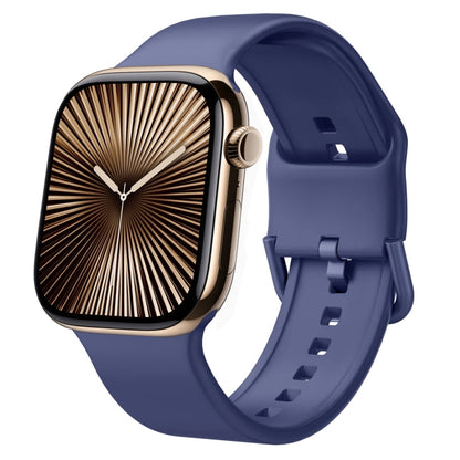 For Apple Watch Series 10 46mm Pin Buckle Silicone Watch Band(Violet Gray) - Watch Bands by buy2fix | Online Shopping UK | buy2fix