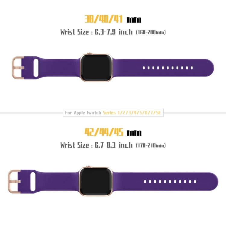 For Apple Watch Series 10 42mm Pin Buckle Silicone Watch Band(Purple) - Watch Bands by buy2fix | Online Shopping UK | buy2fix