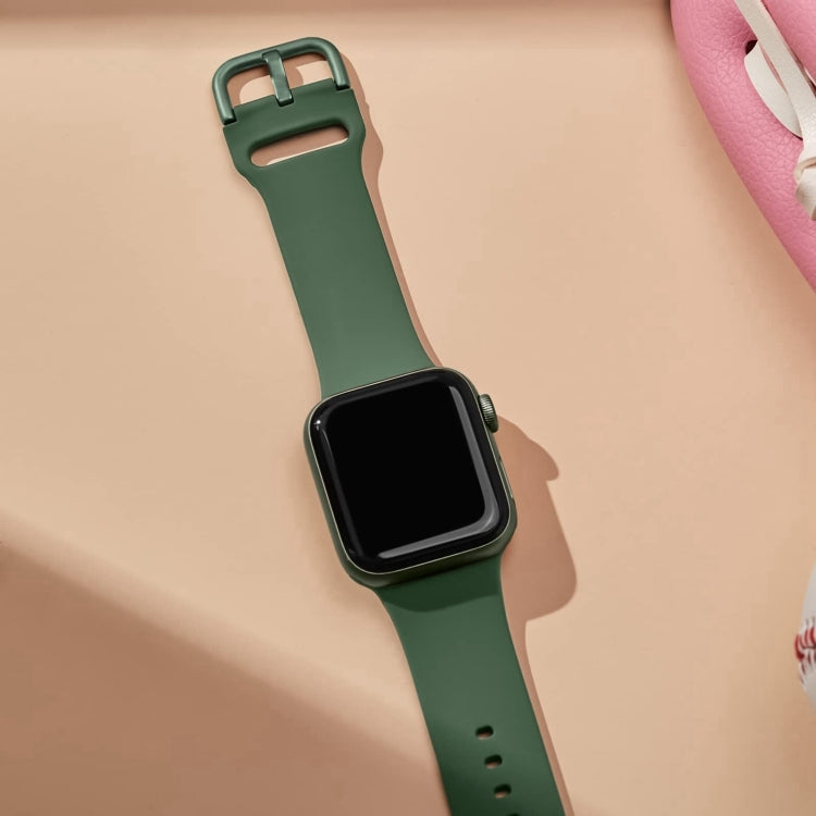 For Apple Watch Series 10 42mm Pin Buckle Silicone Watch Band(Clover) - Watch Bands by buy2fix | Online Shopping UK | buy2fix
