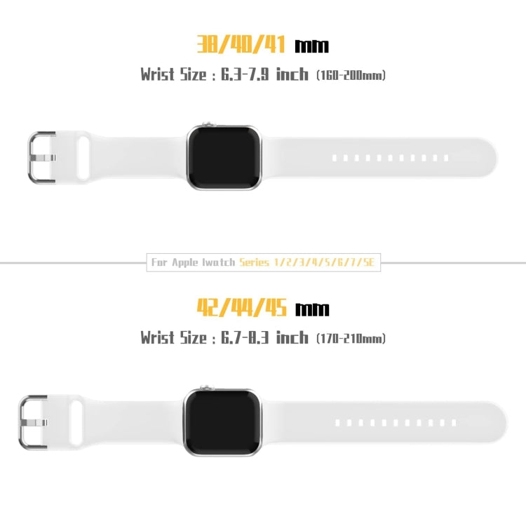 For Apple Watch Series 10 42mm Pin Buckle Silicone Watch Band(White) - Watch Bands by buy2fix | Online Shopping UK | buy2fix
