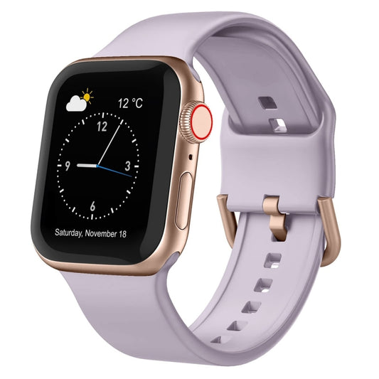 For Apple Watch Series 10 42mm Pin Buckle Silicone Watch Band(Baby Purple) - Watch Bands by buy2fix | Online Shopping UK | buy2fix