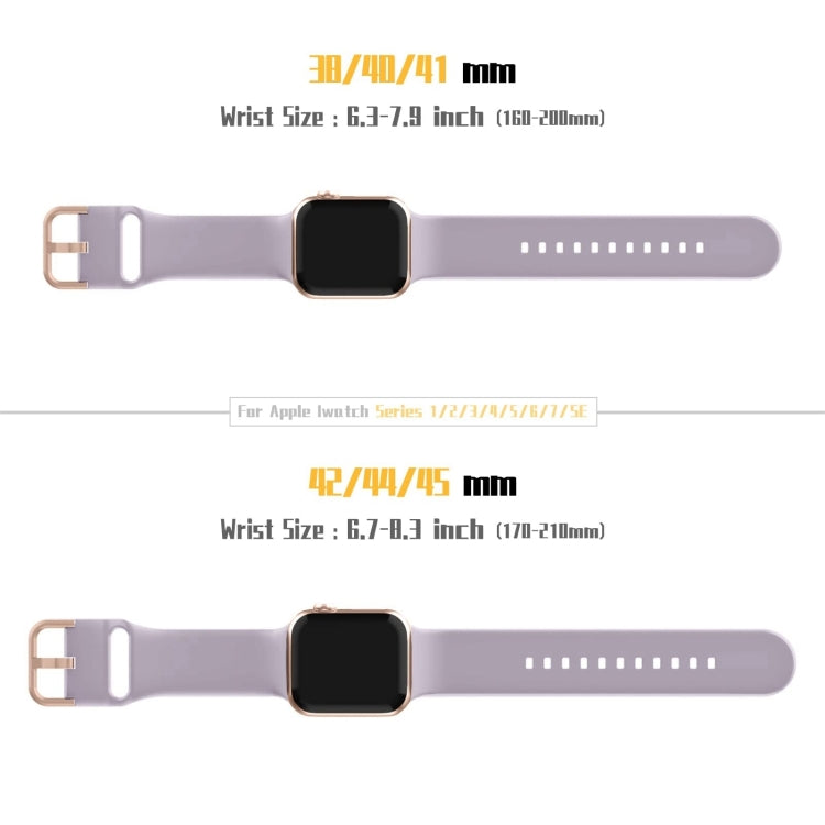 For Apple Watch Series 10 42mm Pin Buckle Silicone Watch Band(Baby Purple) - Watch Bands by buy2fix | Online Shopping UK | buy2fix