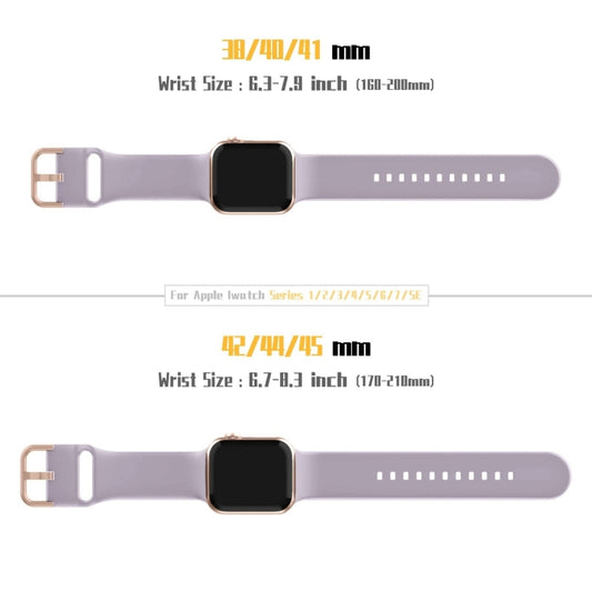 For Apple Watch Series 10 42mm Pin Buckle Silicone Watch Band(Baby Purple) - Watch Bands by buy2fix | Online Shopping UK | buy2fix