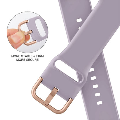 For Apple Watch Series 10 42mm Pin Buckle Silicone Watch Band(Baby Purple) - Watch Bands by buy2fix | Online Shopping UK | buy2fix