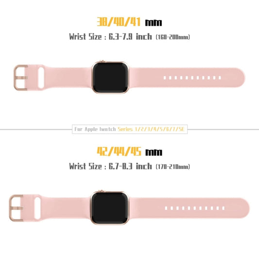For Apple Watch Series 10 42mm Pin Buckle Silicone Watch Band(Pink) - Watch Bands by buy2fix | Online Shopping UK | buy2fix