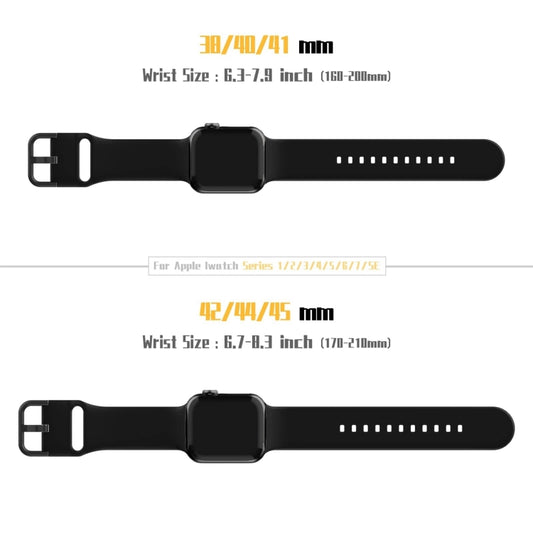 For Apple Watch Series 10 42mm Pin Buckle Silicone Watch Band(Black) - Watch Bands by buy2fix | Online Shopping UK | buy2fix