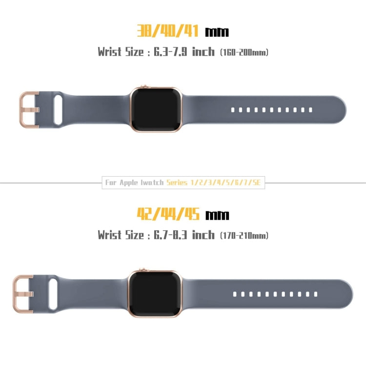 For Apple Watch Series 10 42mm Pin Buckle Silicone Watch Band(Blue Grey) - Watch Bands by buy2fix | Online Shopping UK | buy2fix