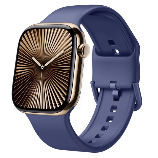 For Apple Watch Series 10 42mm Pin Buckle Silicone Watch Band(Violet Gray) - Watch Bands by buy2fix | Online Shopping UK | buy2fix