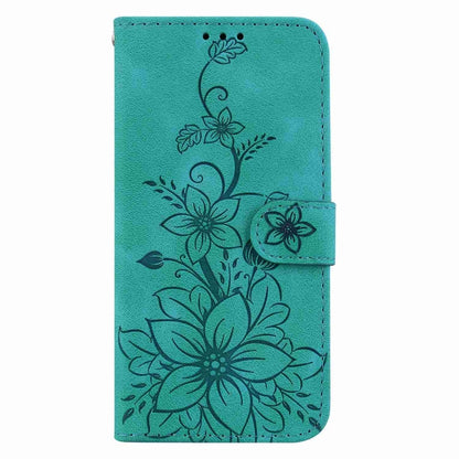 For Tecno Spark 30C Lily Embossed Leather Phone Case(Green) by buy2fix