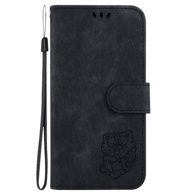 For iPhone 16 Pro Little Tiger Embossed Leather Phone Case(Black) by buy2fix