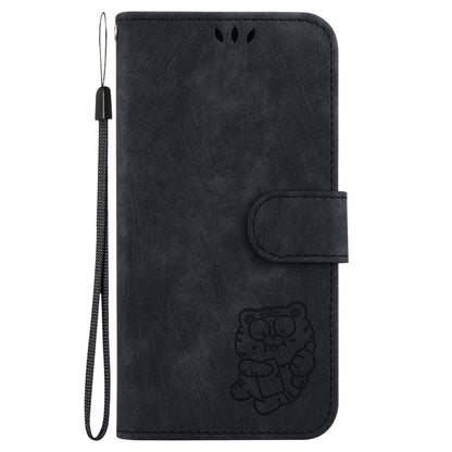 For iPhone 16 Pro Little Tiger Embossed Leather Phone Case(Black) by buy2fix