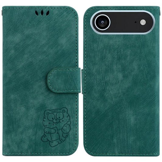 For iPhone Air Little Tiger Embossed Leather Phone Case(Green) - iPhone Air Cases by buy2fix | Online Shopping UK | buy2fix