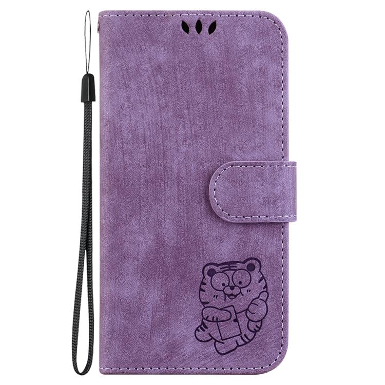 For iPhone Air Little Tiger Embossed Leather Phone Case(Purple) - iPhone Air Cases by buy2fix | Online Shopping UK | buy2fix