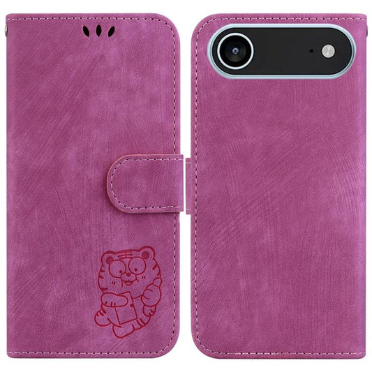 For iPhone Air Little Tiger Embossed Leather Phone Case(Rose Red) - iPhone Air Cases by buy2fix | Online Shopping UK | buy2fix