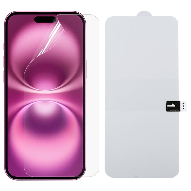 For iPhone 16 Plus Full Screen Protector Explosion-proof Hydrogel Film by buy2fix