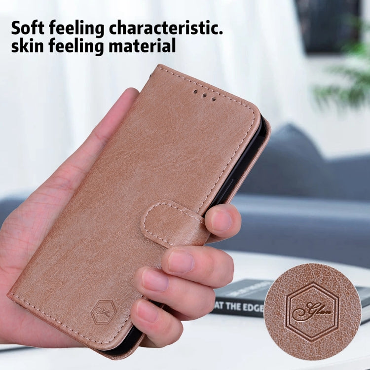 For Google Pixel 9 Skin Feeling Oil Leather Texture PU + TPU Phone Case(Champagne) by buy2fix