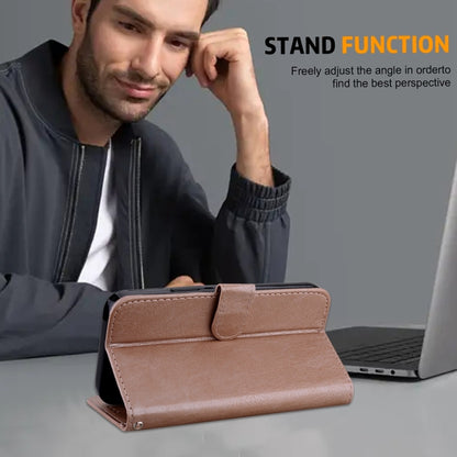 For Google Pixel 9 Pro Skin Feeling Oil Leather Texture PU + TPU Phone Case(Champagne) by buy2fix