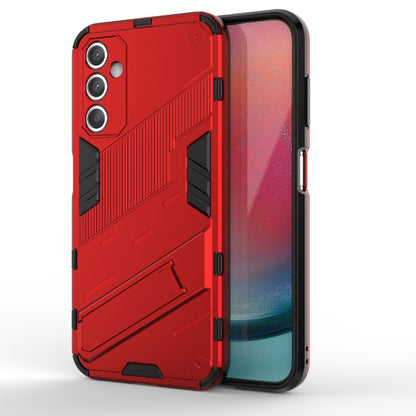 For Samsung Galaxy A25 5G Punk Armor 2 in 1 PC + TPU Shockproof Phone Case with Invisible Holder(Red) by buy2fix