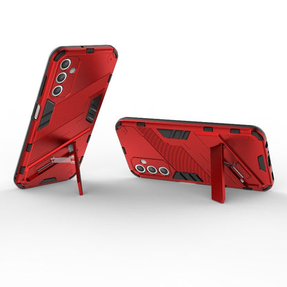 For Samsung Galaxy A25 5G Punk Armor 2 in 1 PC + TPU Shockproof Phone Case with Invisible Holder(Red) by buy2fix