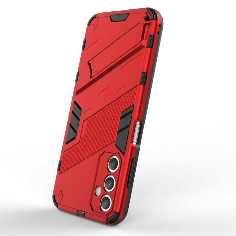 For Samsung Galaxy A25 5G Punk Armor 2 in 1 PC + TPU Shockproof Phone Case with Invisible Holder(Red) by buy2fix