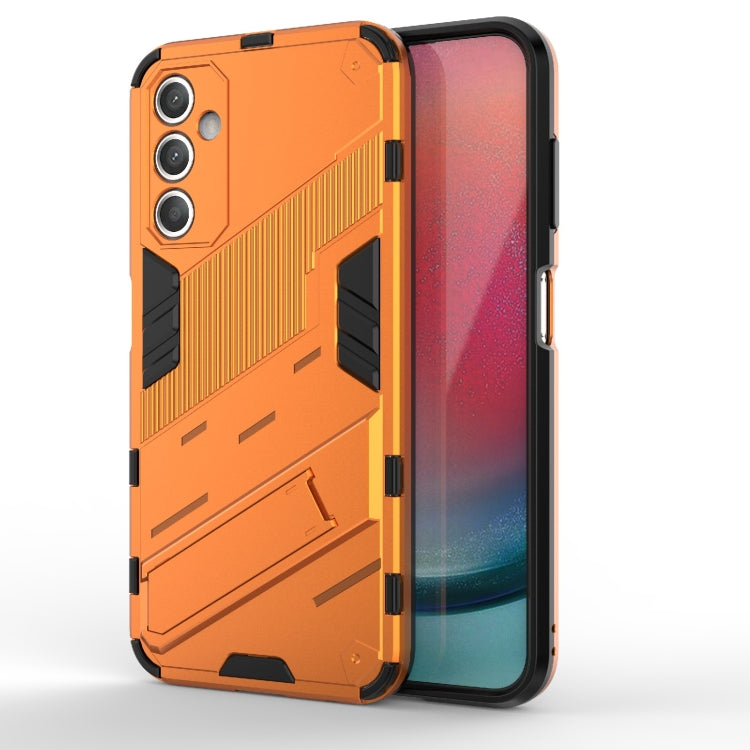 For Samsung Galaxy A25 5G Punk Armor 2 in 1 PC + TPU Shockproof Phone Case with Invisible Holder(Orange) by buy2fix