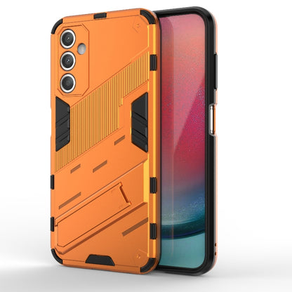 For Samsung Galaxy A25 5G Punk Armor 2 in 1 PC + TPU Shockproof Phone Case with Invisible Holder(Orange) by buy2fix
