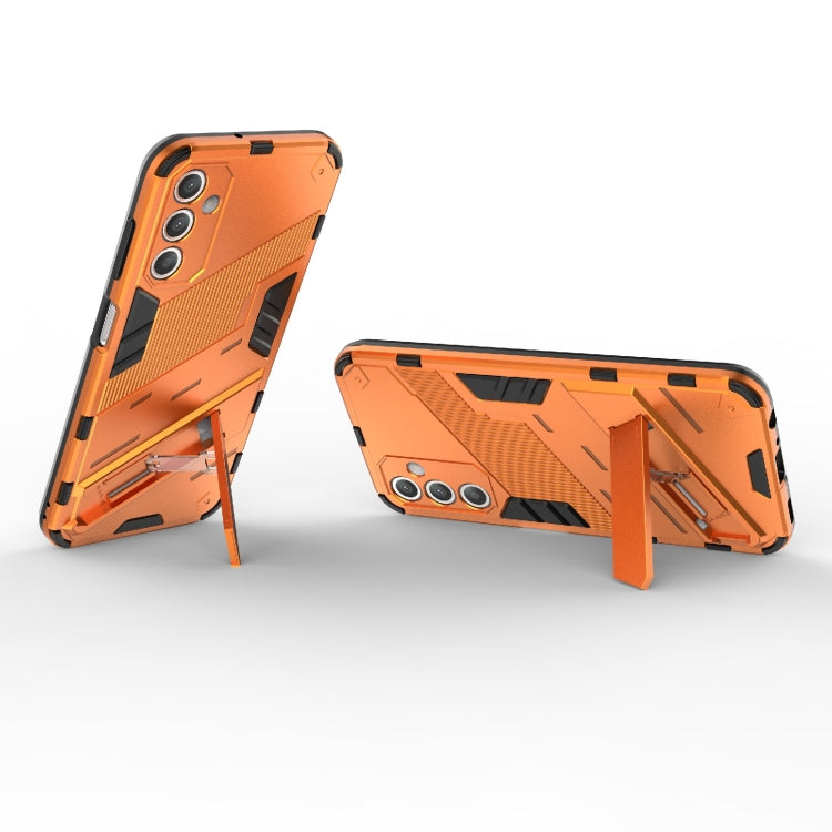 For Samsung Galaxy A25 5G Punk Armor 2 in 1 PC + TPU Shockproof Phone Case with Invisible Holder(Orange) by buy2fix
