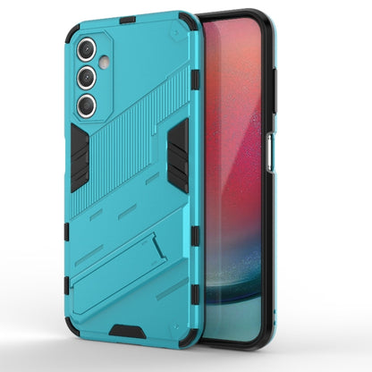 For Samsung Galaxy A25 5G Punk Armor 2 in 1 PC + TPU Shockproof Phone Case with Invisible Holder(Blue) by buy2fix