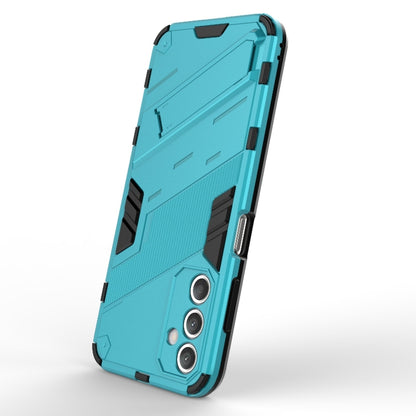 For Samsung Galaxy A25 5G Punk Armor 2 in 1 PC + TPU Shockproof Phone Case with Invisible Holder(Blue) by buy2fix