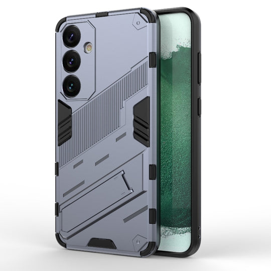 For Samsung Galaxy S24+ 5G Punk Armor 2 in 1 PC + TPU Shockproof Phone Case with Invisible Holder(Grey)