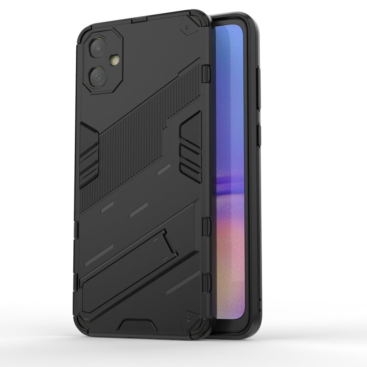For Samsung Galaxy A05 4G Punk Armor 2 in 1 PC + TPU Shockproof Phone Case with Invisible Holder(Black) by buy2fix